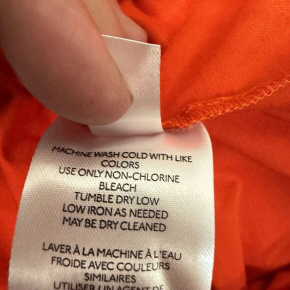 Free People Top L Orange We The Free Hailey Long Sleeve Soft Stretch Relaxed NEW - Picture 6 of 10